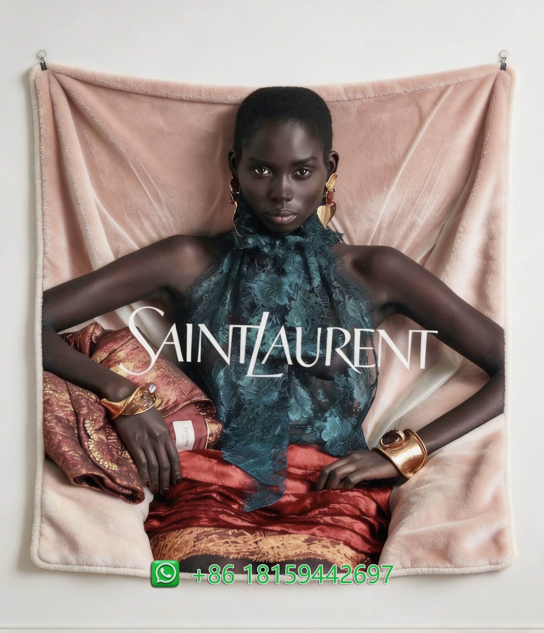 Yves Saint Laurent Throw Blankets
